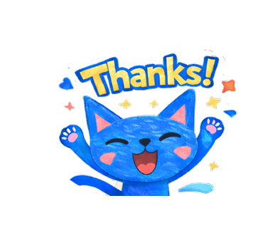 Blue Zippy Cat sticker preview 1