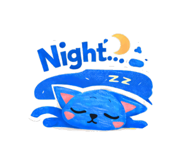 Blue Zippy Cat sticker preview 2