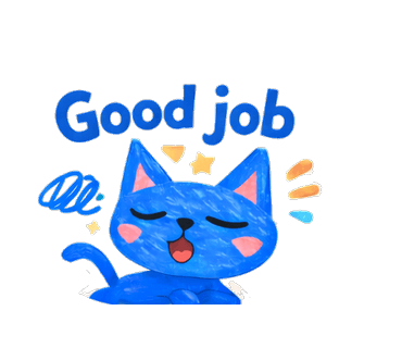 Blue Zippy Cat sticker preview 3