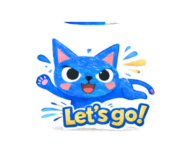 Blue Zippy Cat sticker preview 4