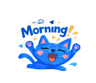Blue Zippy Cat sticker preview 5